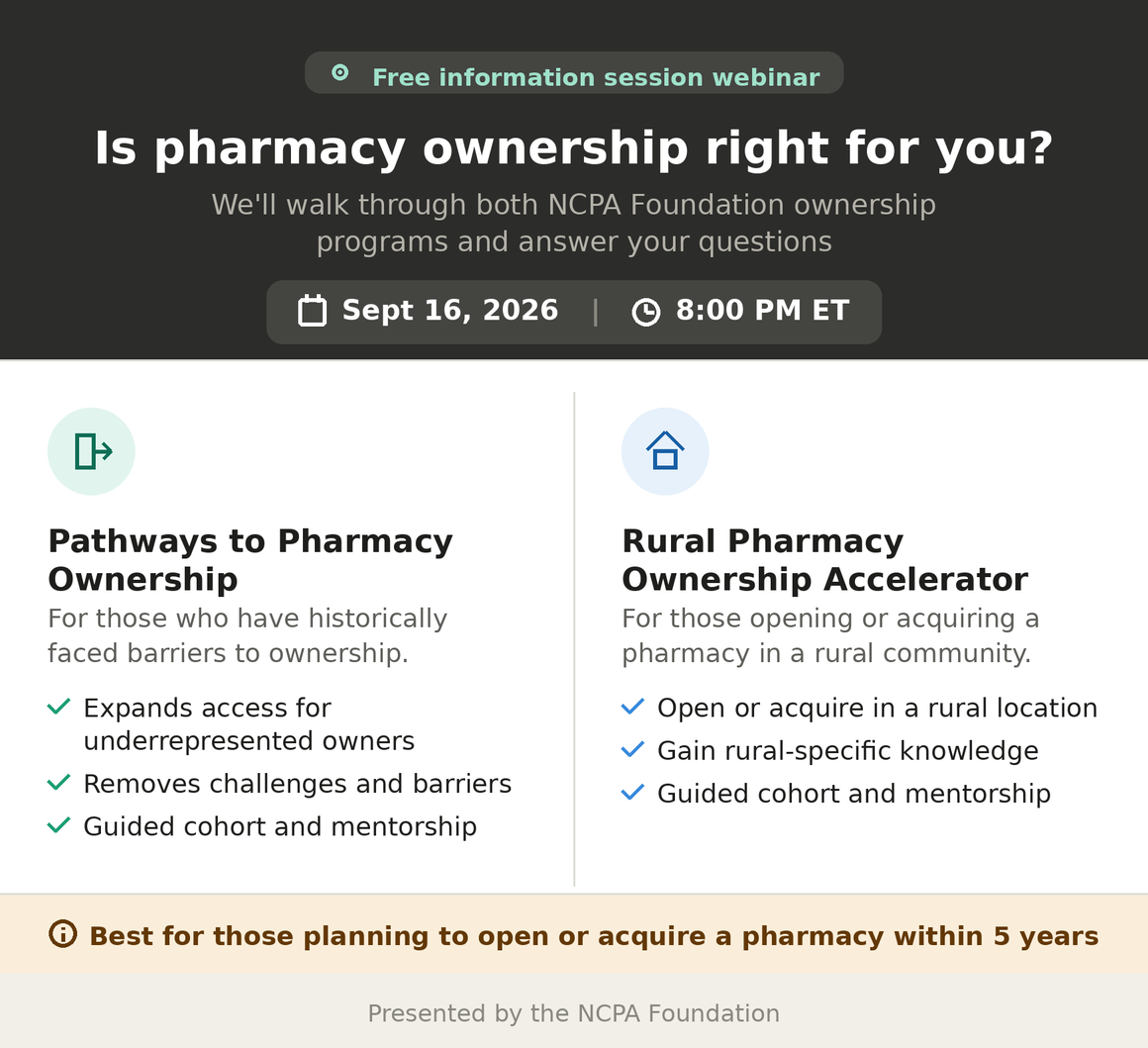pharmacy ownership information session